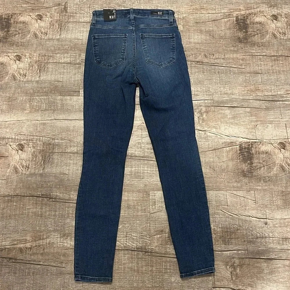 NWT!! KUT From The Kloth - Mia High-Rise Skinny-Button Fly in Keep - Size 0 - Picture 10 of 12